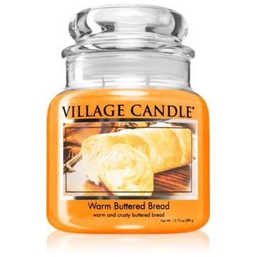 Village Candle Warm Buttered Bread lumânare parfumată (Glass Lid) ieftin