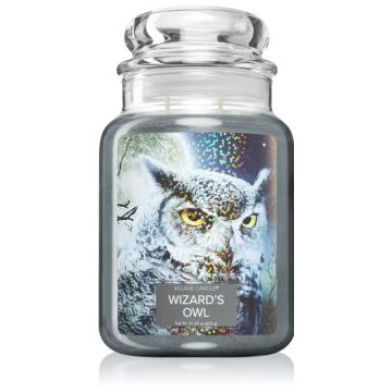 Village Candle Wizard´s owl lumânare parfumată (Glass Lid) ieftin