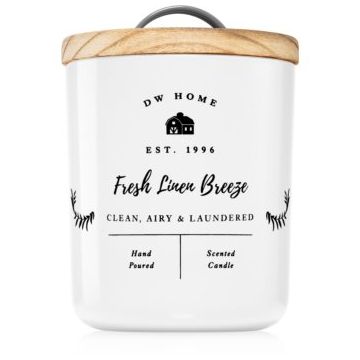 DW Home Farmhouse Fresh Linen Breeze lumânare parfumată ieftin