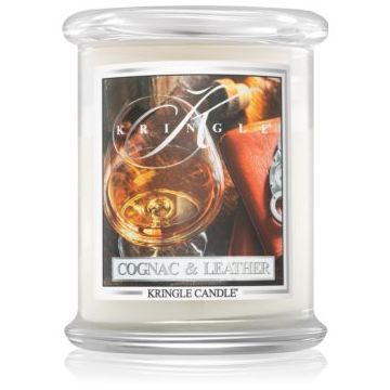 Kringle Candle Brandy & Leather lumânare parfumată ieftin