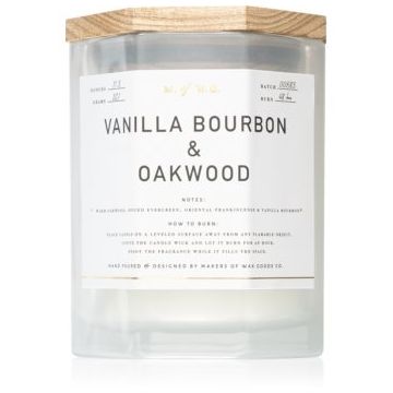 Makers of Wax Goods Vanilla Bourbon & Oakwood lumânare parfumată de firma original