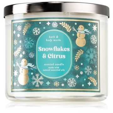 Bath & Body Works Snowflakes & Citrus lumânare parfumată de firma original