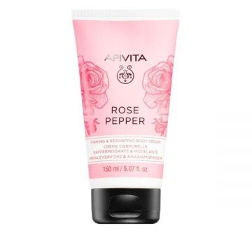 Lotiune modelatoare pentru corp, Rose Pepper, Apivita, 150 ml