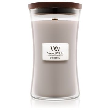 Woodwick Wood Smoke lumânare parfumată cu fitil din lemn de firma original