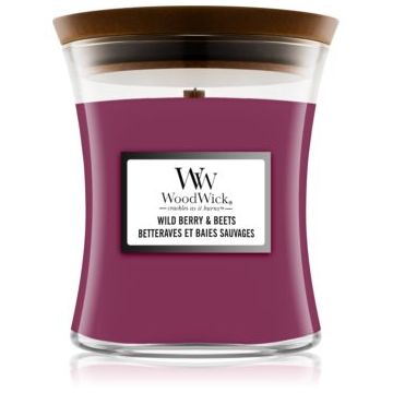 Woodwick Wild Berry & Beets lumânare parfumată cu fitil din lemn