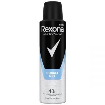 Deodorant Antiperspirant Spray pentru Barbati Cobalt - Rexona Men MotionSense Cobalt Dry 48h, 150 ml