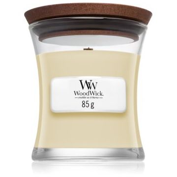 Woodwick White Teak lumânare parfumată cu fitil din lemn