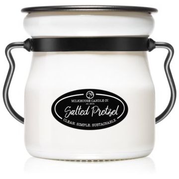 Milkhouse Candle Co. Creamery Salted Pretzel lumânare parfumată Cream Jar de firma original