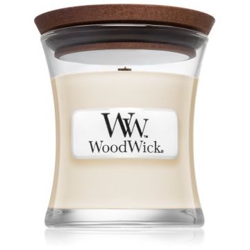 Woodwick White Tea & Jasmine lumânare parfumată cu fitil din lemn ieftin