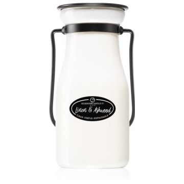 Milkhouse Candle Co. Creamery Linen & Ashwood lumânare parfumată Milkbottle