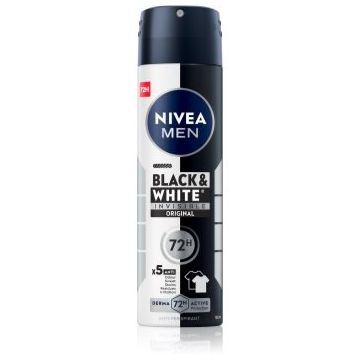 Nivea Men Invisible Black & White spray anti-perspirant pentru barbati