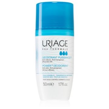 Uriage Hygiène Power3 Deodorant Deodorant roll-on impotriva petelor albe si galbene