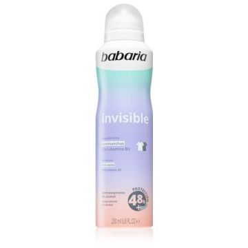 Babaria Deodorant Invisible spray anti-perspirant impotriva petelor albe si galbene ieftin