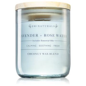 DW Home Naturals Lavender & Rose Water lumânare parfumată