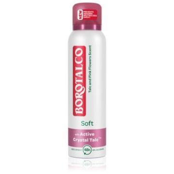 Borotalco Soft Talc & Pink Flower deodorant spray fară alcool de firma original