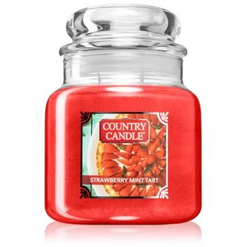 Country Candle Strawberry Mint Tart lumânare parfumată ieftin