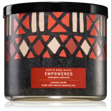 Bath & Body Works Mahogany Teakwood lumânare parfumată cu uleiuri esentiale I. de firma original