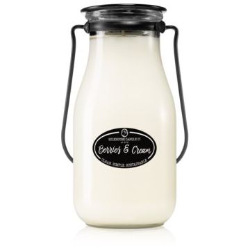 Milkhouse Candle Co. Creamery Berries & Cream lumânare parfumată Milkbottle de firma original