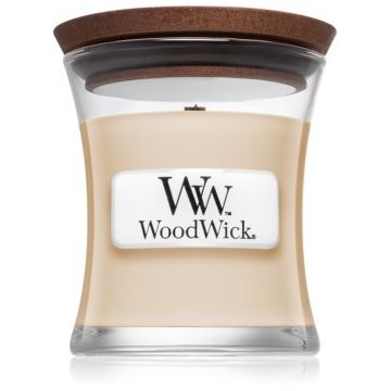 Woodwick Vanilla Bean lumânare parfumată cu fitil din lemn