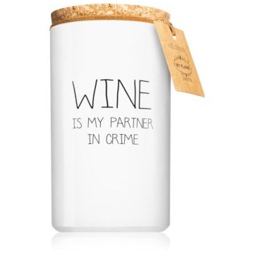 My Flame Fresh Cotton Wine Is My Partner In Crime lumânare parfumată