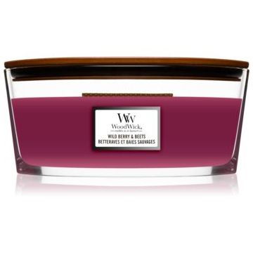 Woodwick Wild Berry & Beets lumânare parfumată cu fitil din lemn (hearthwick) de firma original