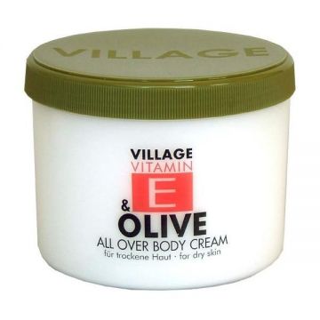 Crema de corp cu Vitamina E si Masline, Village Cosmetics, 500 ml de firma originala