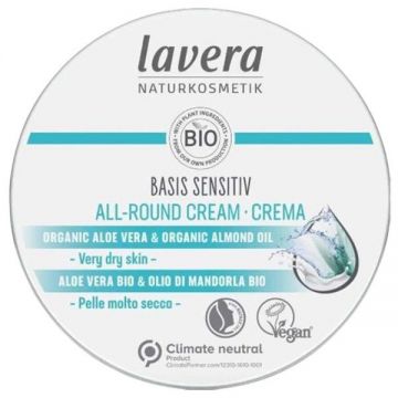 Crema Hidratanta Multifunctionala cu Unt de Shea Basis Sensitiv Lavera, 150ml de firma originala