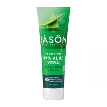 Crema Hidratanta pentru Maini si Corp - Jason Soothing 89% Aloe Vera Hand + Body Lotion, 237 g