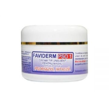 Crema tip Unguent pentru Masaj Faviderm PSO 1 Psoriazis, Ihtioza Favisan, 50ml ieftina