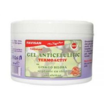 Gel Anticelulitic Termoactiv cu Ginkgo Biloba Favicelusal Favisan, 300ml ieftina