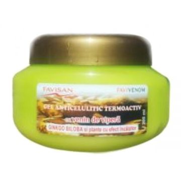 Gel Anticelulitic Termoactiv cu Venin de Vipera Favivenom Favisan, 200ml de firma originala