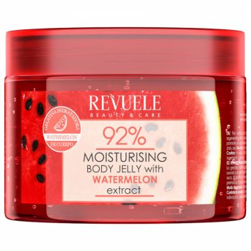 Jeleu pentru corp cu extract de Pepene Rosu Revuele 92% Moisturizing, 400 ml ieftina