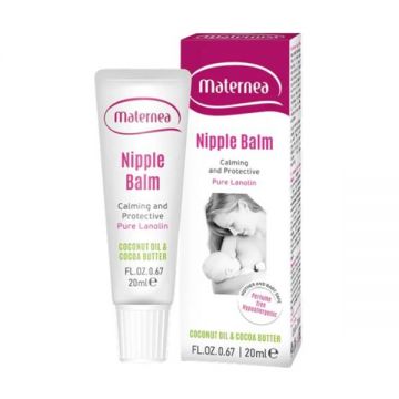 Balsam Calmant pentru Mameloane - Maternea Nipple Balm with Coconut Oil & Cocoa Butter, 20 ml