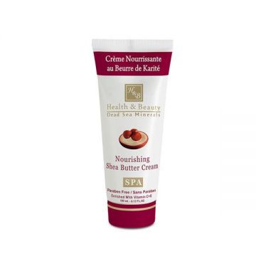 Crema pentru corp cu unt de shea, Health and Beauty Dead Sea, fara parabeni, 180 ml de firma originala