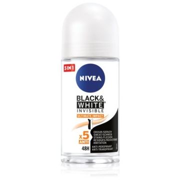 Nivea Invisible Black & White Ultimate Impact deodorant roll-on antiperspirant pentru femei de firma original