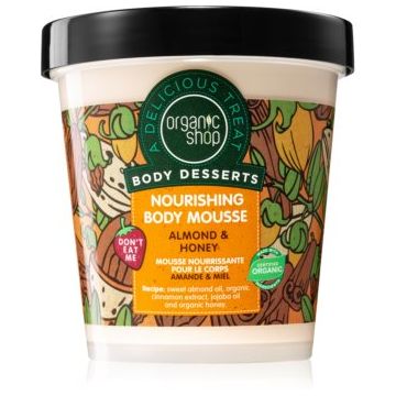 Organic Shop Body Desserts Almond & Honey spuma de corp nutritie si hidratare