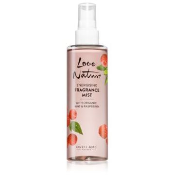 Oriflame Love Nature Organic Mint & Raspberry spray de corp racoritor cu arome de zmeura de firma original