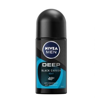 NIVEA MEN DEEP BLACK CARBON 48H DEODORANT ANTIPERSPIRANT ROLL ON