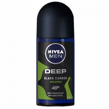 NIVEA MEN DEEP BLACK CARBON AMAZONIA ANTIPERSPIRANT ROLL ON BARBATI de firma original