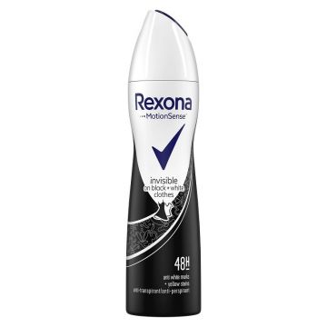 REXONA MOTIONSENSE INVISIBLE BLACK+WHITE ANTIPERSPIRANT DEO SPRAY WOMEN