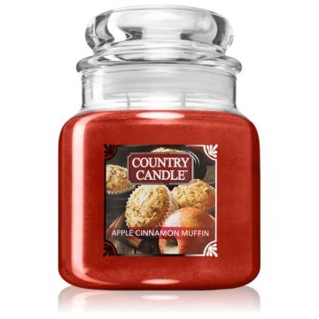 Country Candle Apple Cinnamon Muffin lumânare parfumată ieftin