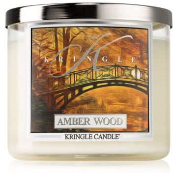 Kringle Candle Amber Wood lumânare parfumată de firma original