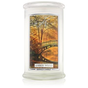 Kringle Candle Amber Wood lumânare parfumată