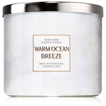 Bath & Body Works Warm Ocean lumânare parfumată cu uleiuri esentiale ieftin