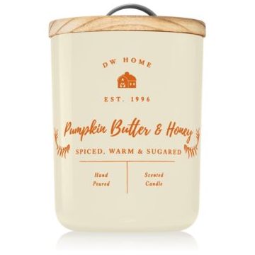 DW Home Farmhouse Pumpkin Butter & Honey lumânare parfumată