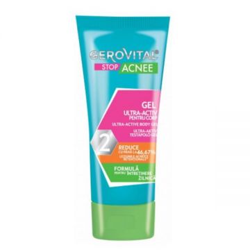 Gel Ultra-Activ pentru Corp Gerovital Stop Acnee, 50ml