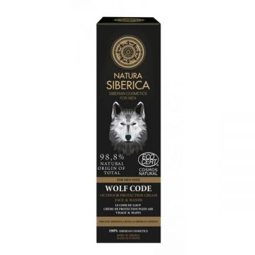 Crema Bio de Maini si Fata pentru Barbati Wolf Code Natura Siberica, 80 ml