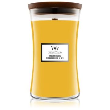 Woodwick Seaside Mimosa lumânare parfumată cu fitil din lemn de firma original