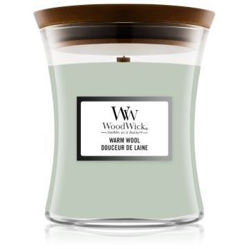 Woodwick Warm Wool lumânare parfumată cu fitil din lemn de firma original