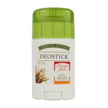 Deodorant Stick cu Salvie si Glicerina Verre de Nature Femme Jolie Manicos, 50g ieftin